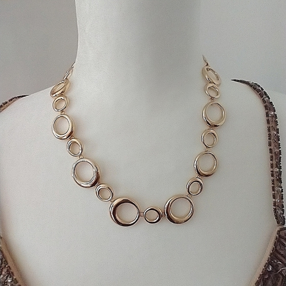Dana Buchman Goldtone Circles Necklace